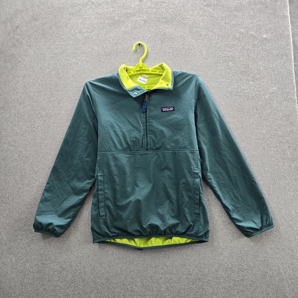 VINTAGE Patagonia Men Jacket XS Green Reversible Half Zip Pullover